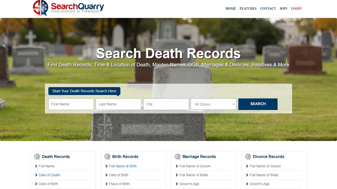 Search Death Records - SearchQuarry